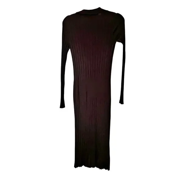 Rag & Bone Dawson Polo Dress Ribbed Knit Stretch Brown Size XXS /XS NWT